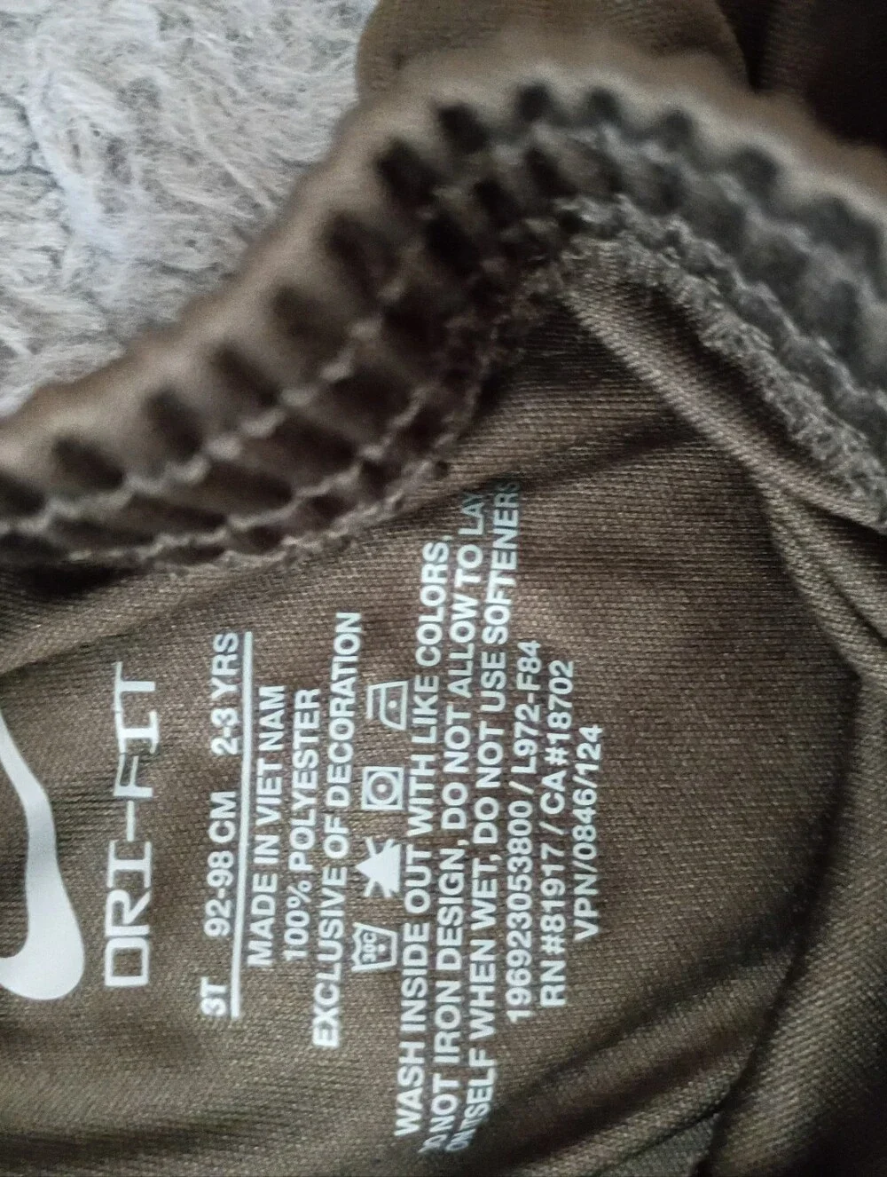 Nike Toddler Olive Athletic Shorts with White Swoosh